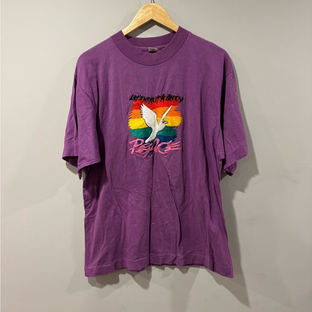 Vintage Green Peace Single Stitch T-Shirt